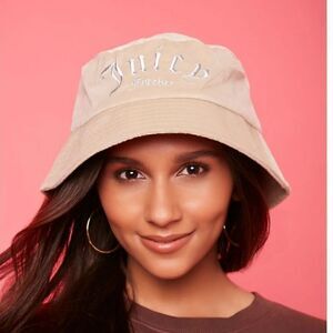NWOT Juicy Couture X Forever 21 Velour Bucket Hat Beige